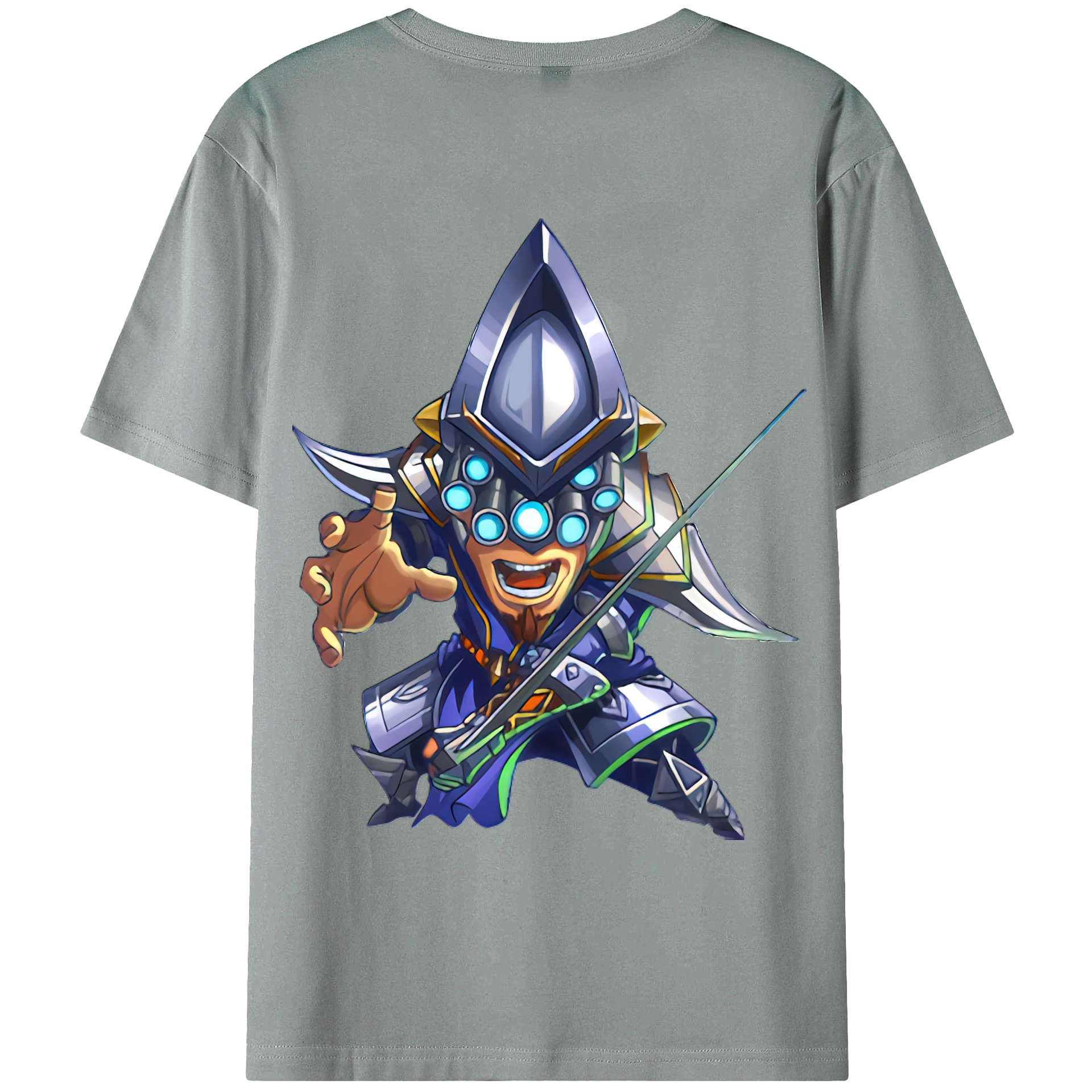 （画像用） リーグ・オブ・レジェンド League of Legends LOL 綿100％ メンズ半袖Tシャツ（バックプリント） 通気性